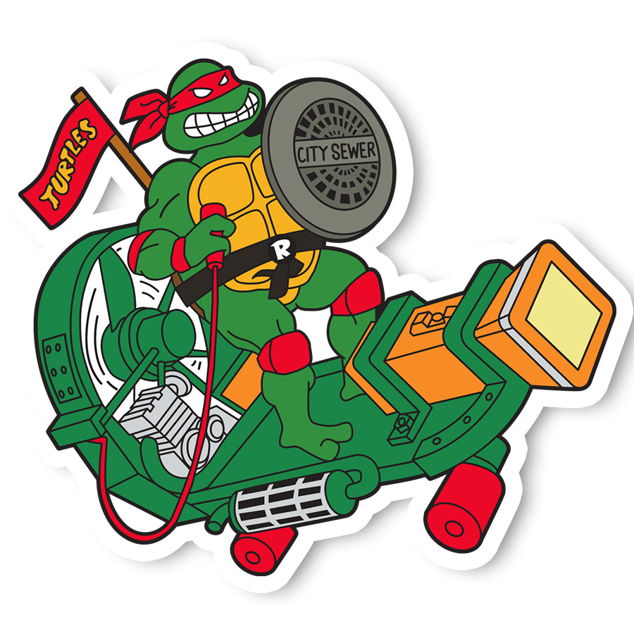 Red Sewer Skateboard Sticker