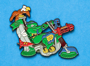 Blue Turtle Hover Trike Pin