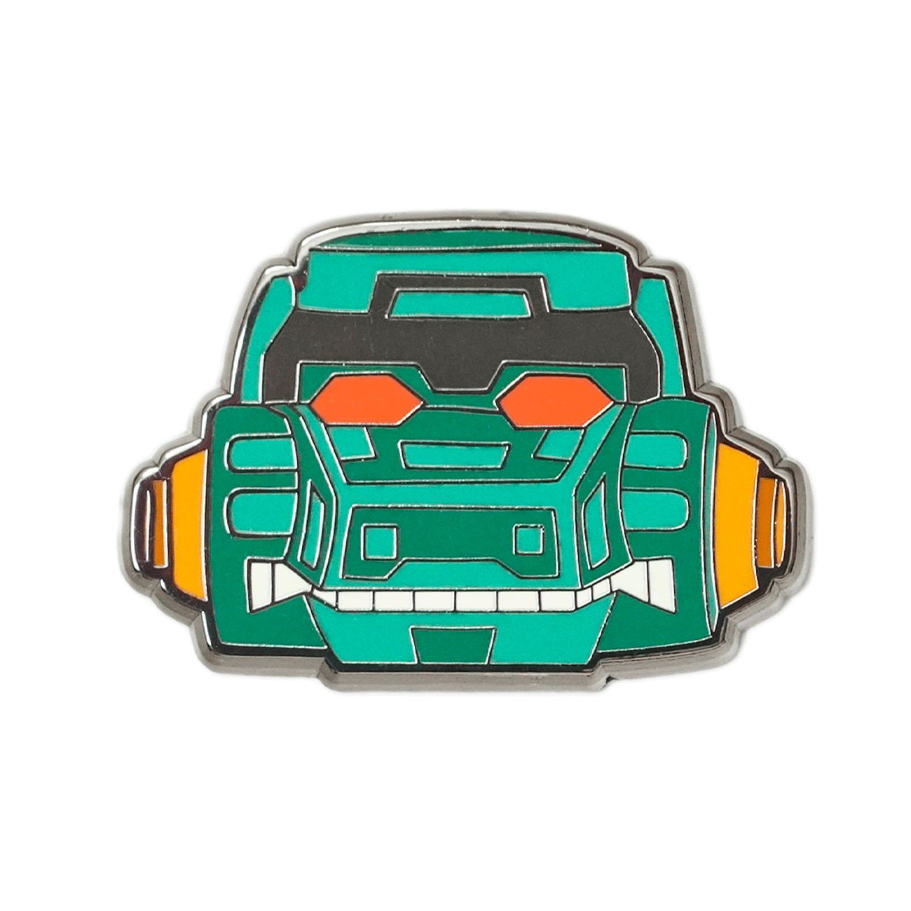 Metal Head Pin (Green & Orange Variant)